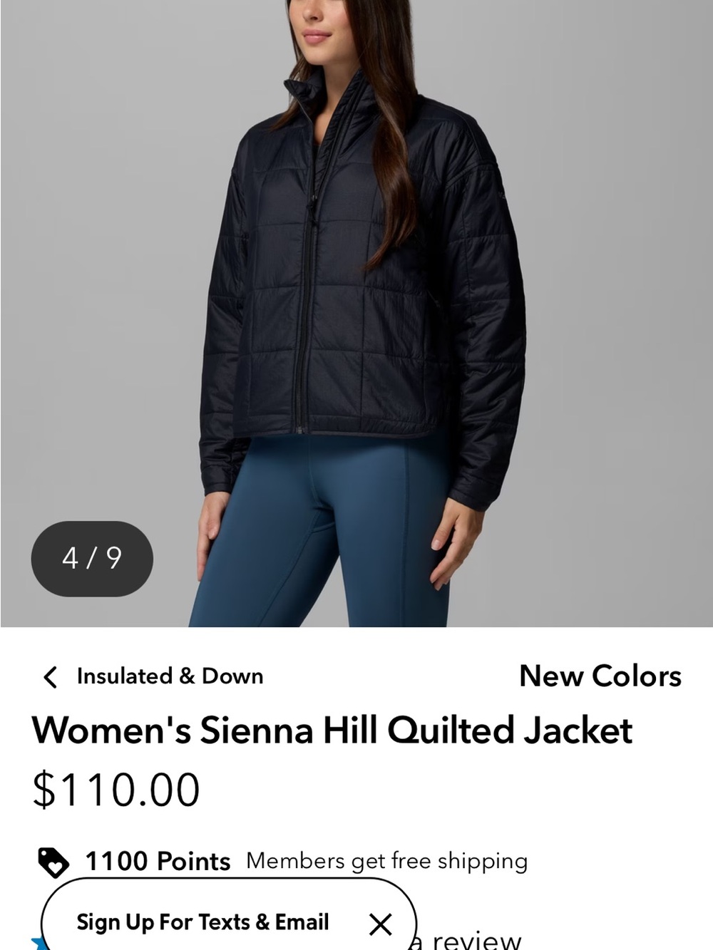 Columbia Black Quilted Puff Jacket